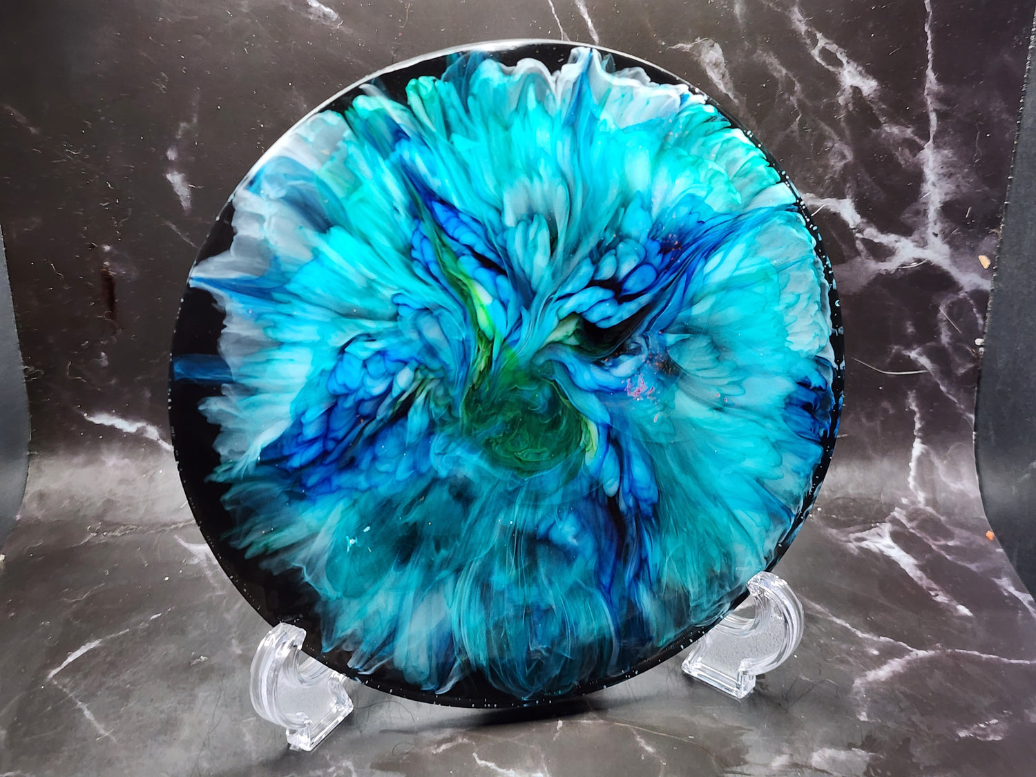 Alcohol Ink and Resin Art Pieces