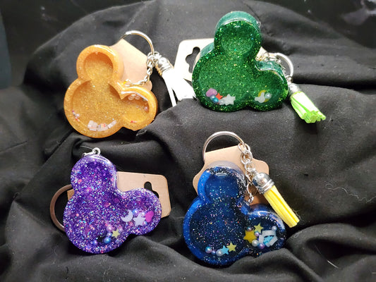 Mouse Head Castle Shaker Keychains