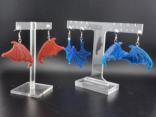 Solid Color Dragon Wing Earrings