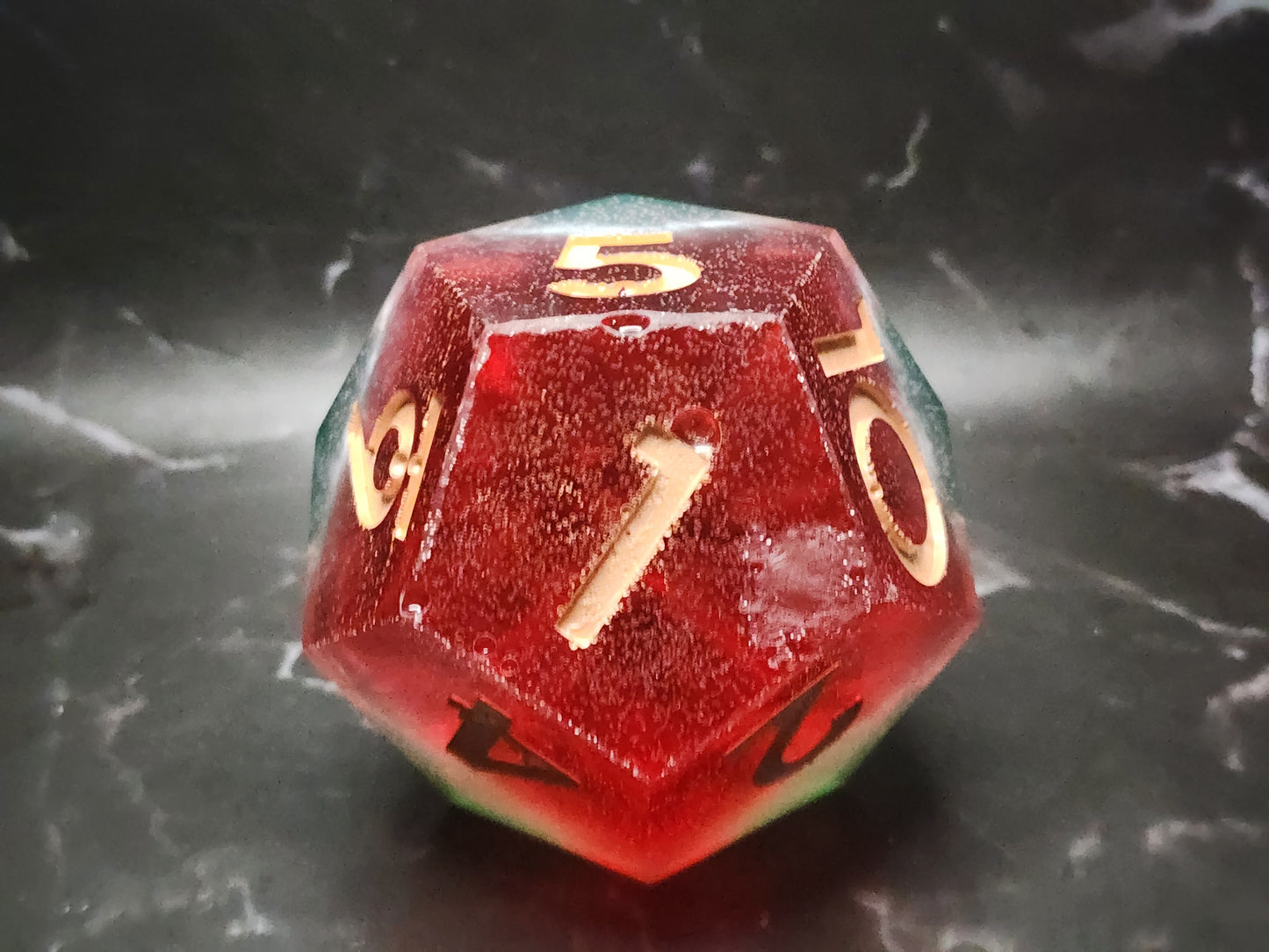 Red/Green/White D12 "Chonky"