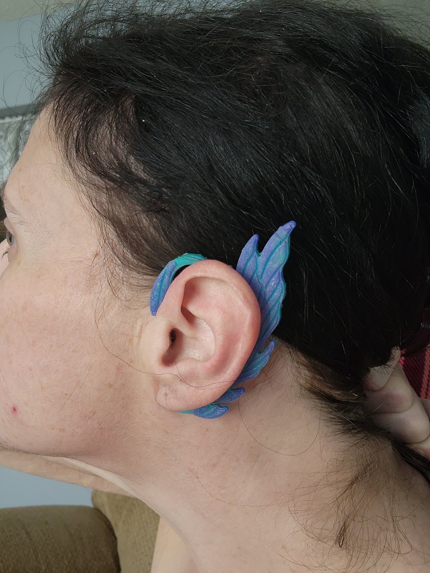 Flowing Betta Resin Ear Cuffs