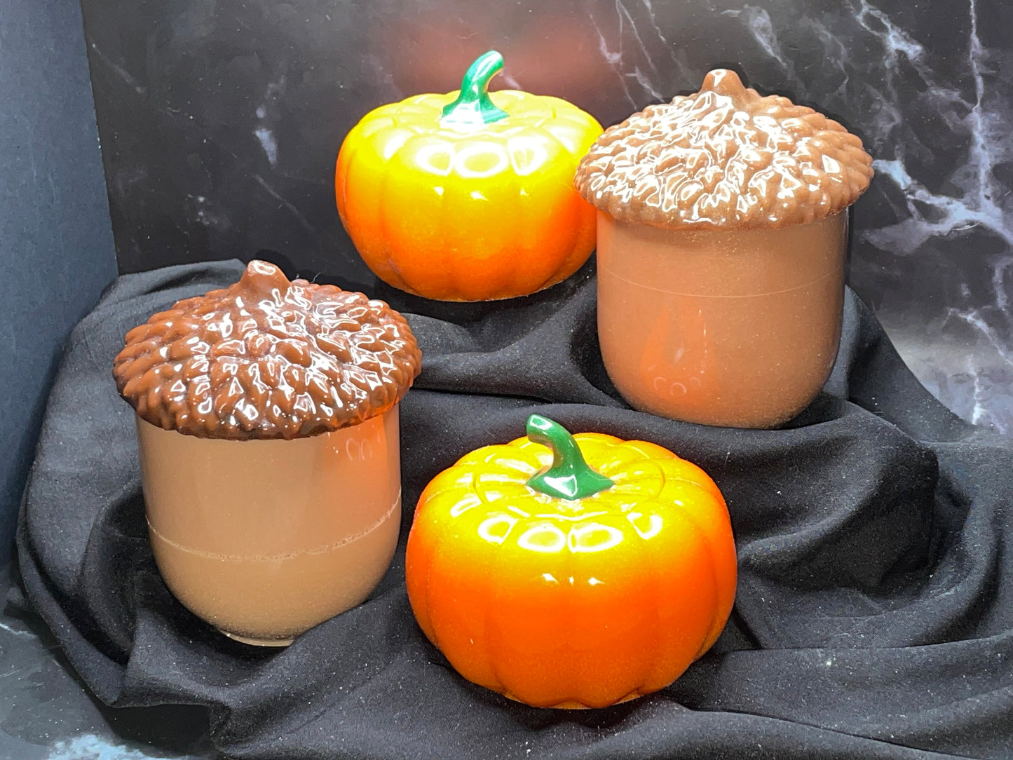 Pumpkin and Acorn Jar Set