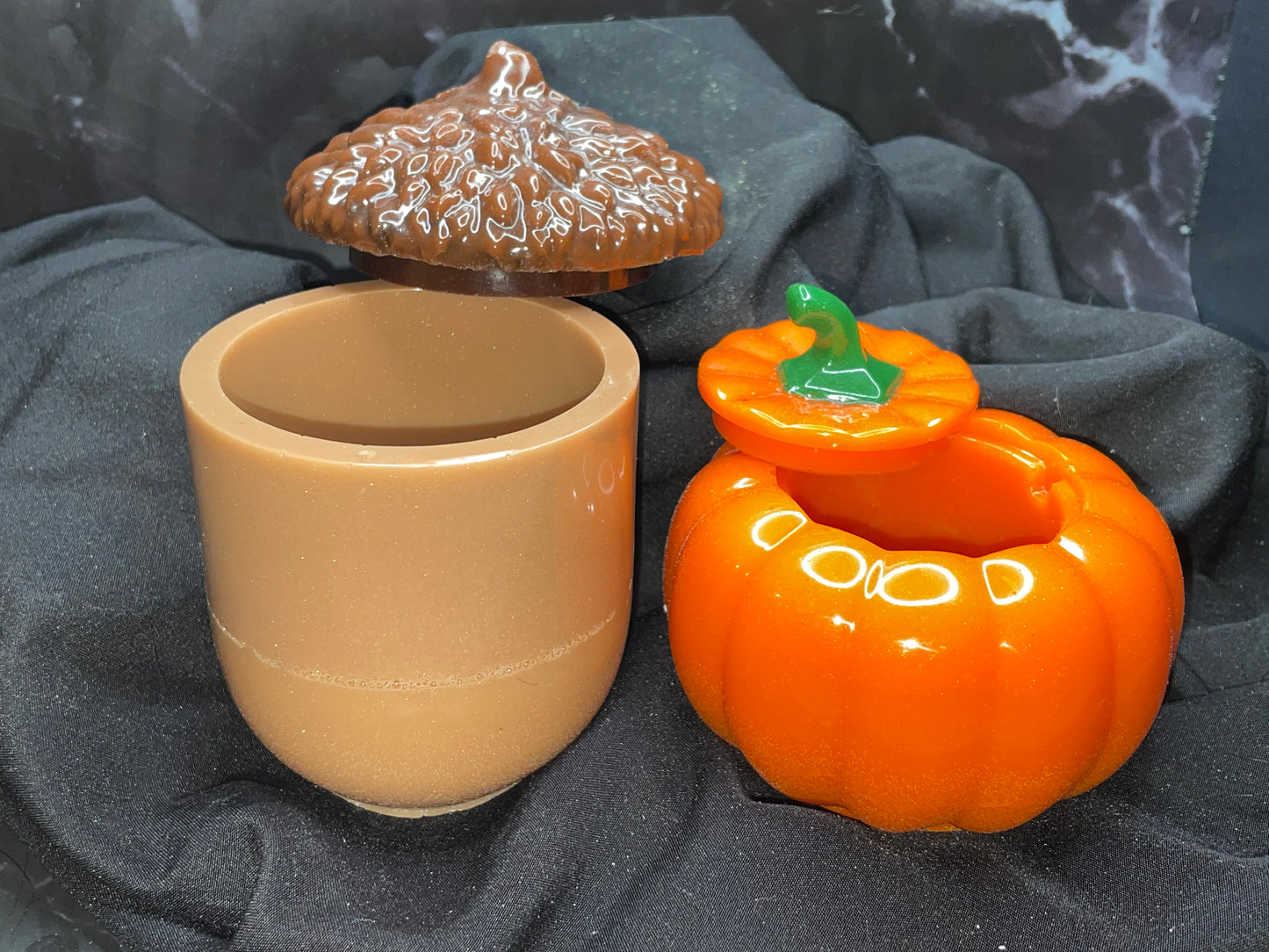 Pumpkin and Acorn Jar Set