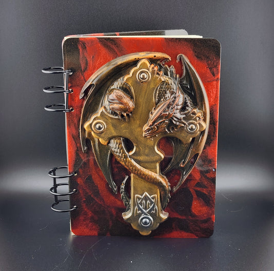 A5 Refillable Bronze Dragon Crest Notebook