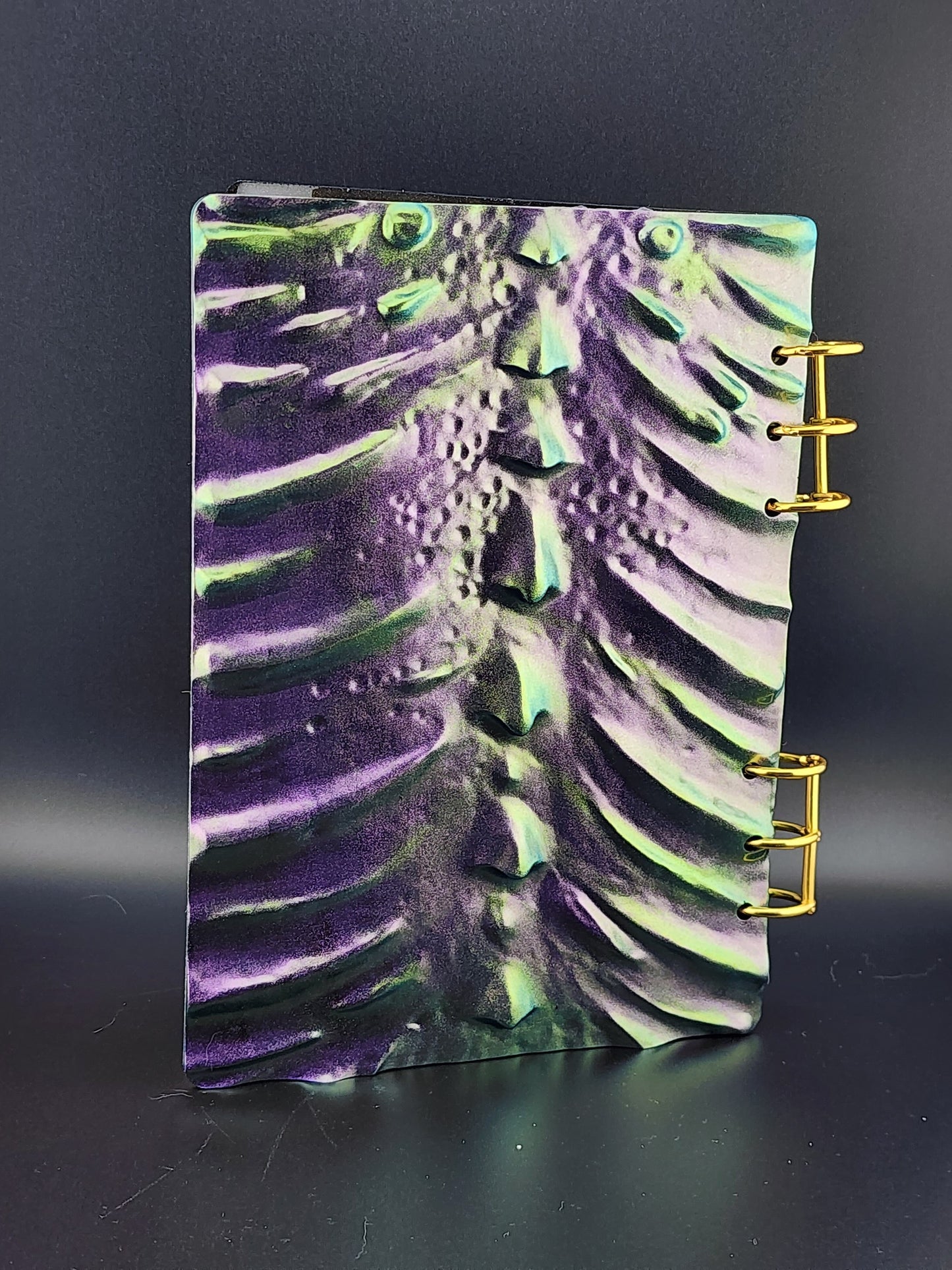 A5 Refillable Dragon Scale 3D Notebook - Purple/Green