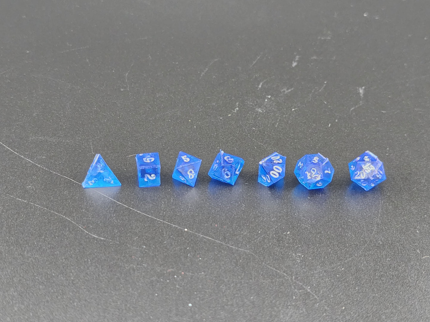 Sapphire Blue Mini Dice Set