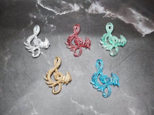 Dragon Treble Clef Necklace Pendant