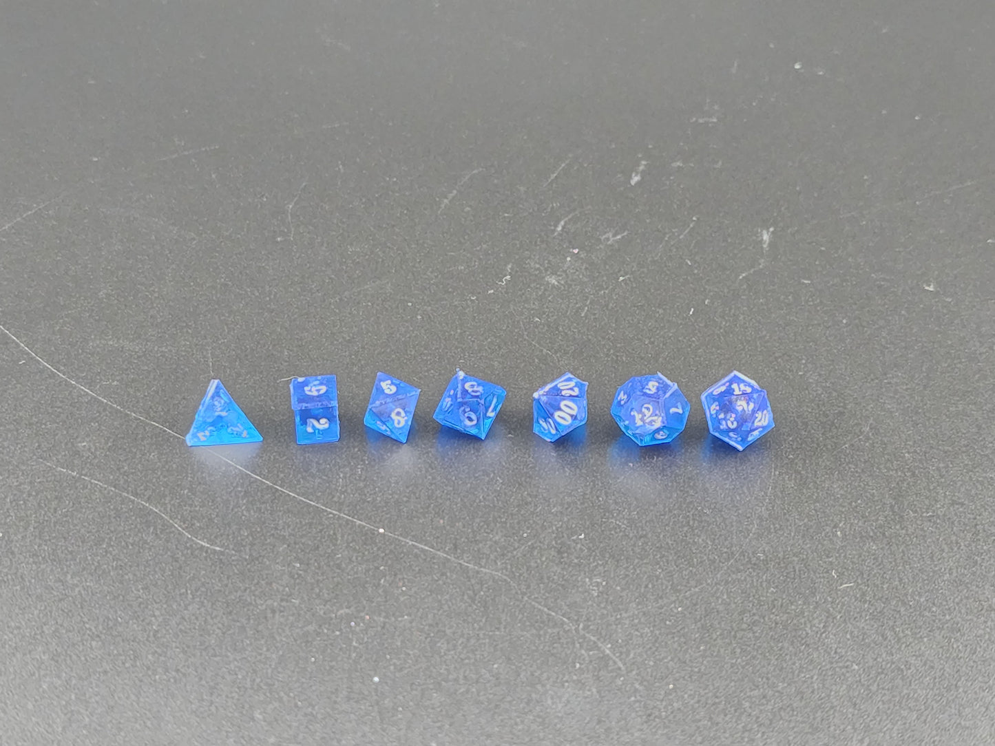 Sapphire Blue Mini Dice Set