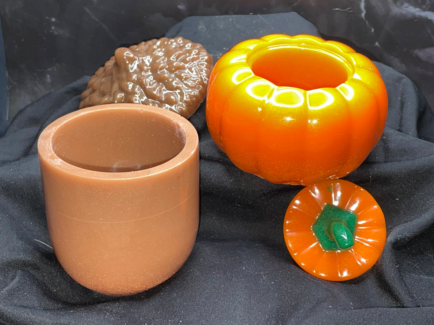 Pumpkin and Acorn Jar Set