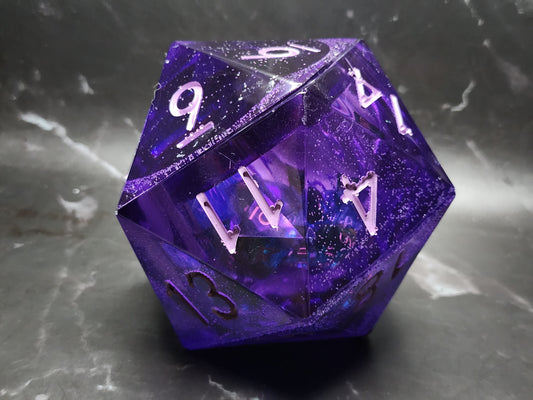 D20 Dice Jar - Purple Glass *S&D DISCOUNT*