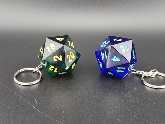 Jumbo D20 Keychains