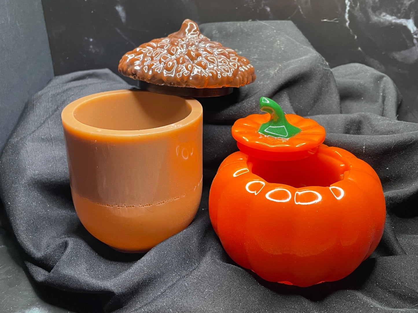 Pumpkin and Acorn Jar Set