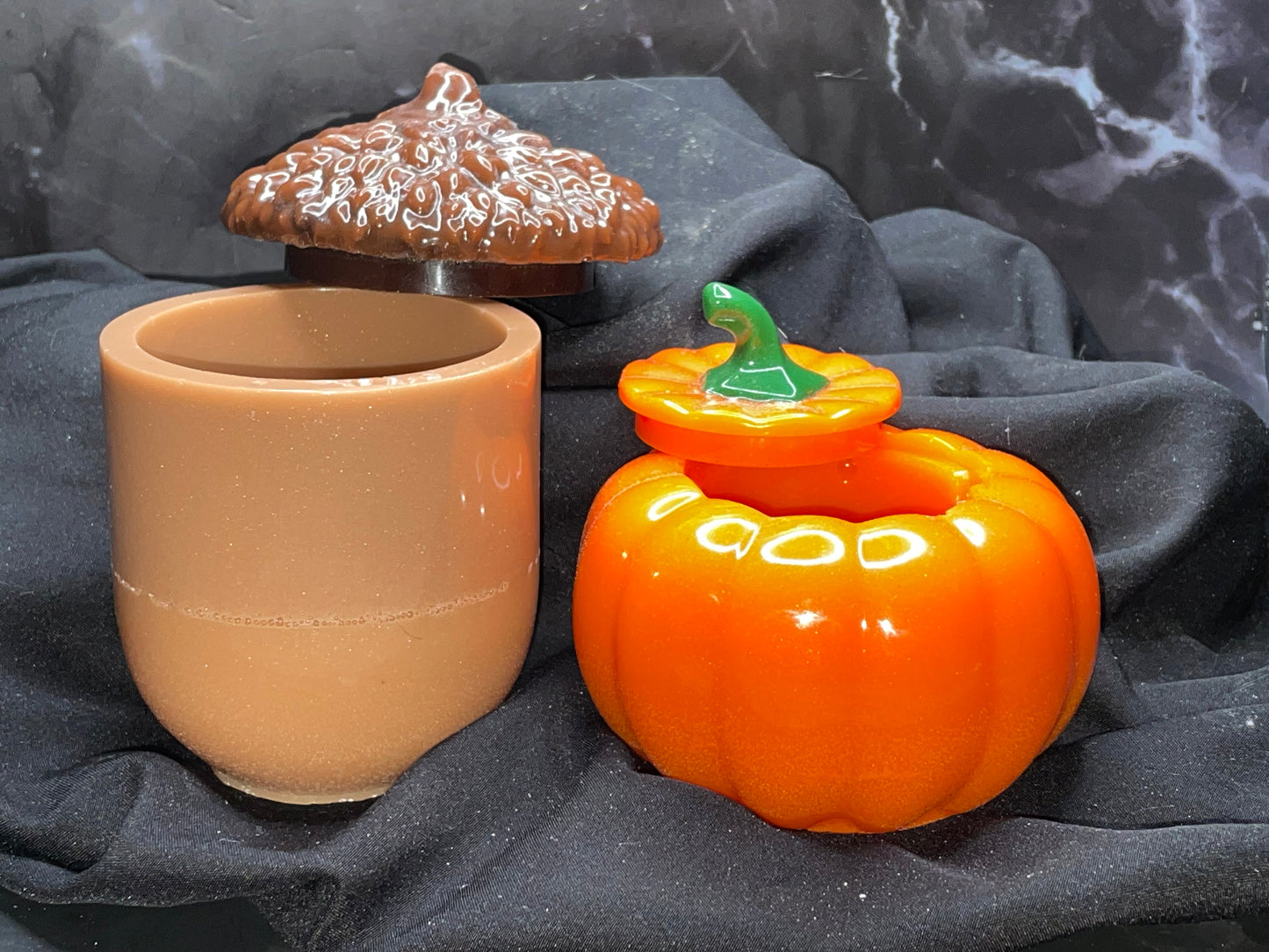 Pumpkin and Acorn Jar Set